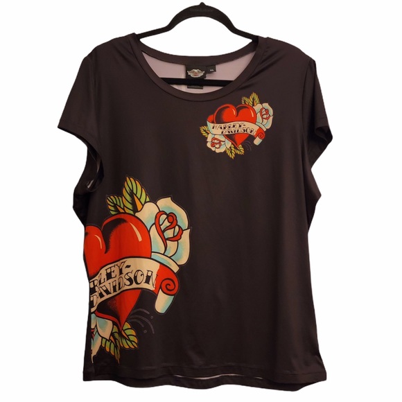 Harley-Davidson Tops - Harley-Davidson Black Stretch Tee